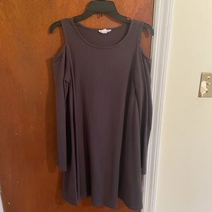 Grey Cold Shoulder Dress